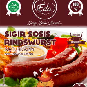Halal-Rindfleischwürstchen in Naturdarm – Würzige BBQ-Würstchen